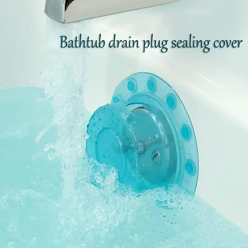 1/2/5pcs-Bathtub Overflow Drain Cover Suction Cup Seal Bathtub Stopper for Deeper Bath for Bathroom Overflow Drains