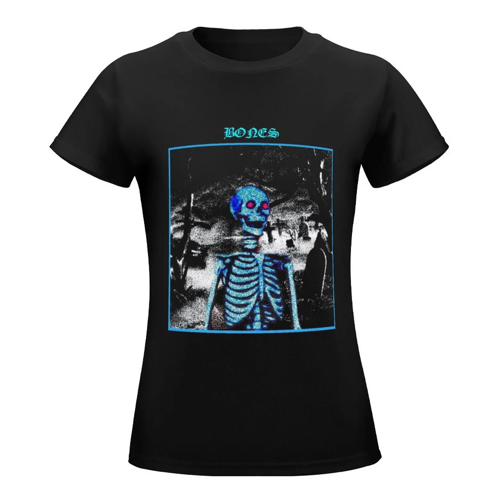 Camiseta gráfica feminina Strands SKELETON, roupa senhora, top verão