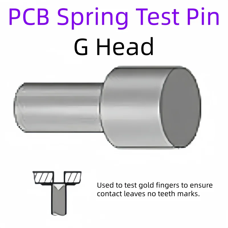 G Flat/spade Head PCB Test Spring Test Pin Probe for Electronic Component Inspection P50-G P75-G P100-G PL75-G P125-G P156-G
