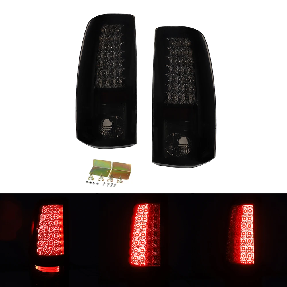 مجموعة مصابيح خلفية للفرامل الخلفية LED لسيارة تشيفي سيلفرادو 1500/2500 HD 1999-2002 3500 جي إم سي سييرا 1999-2003 #6
