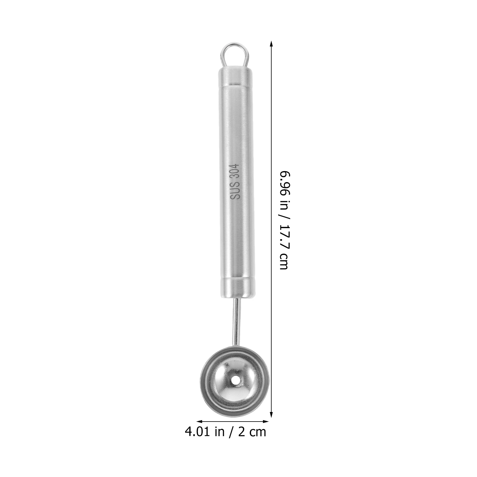 

3 Pcs Round Spoon Digging Scoops Melon Balls Stainless Steel Ice Fruit Scooper and Baller