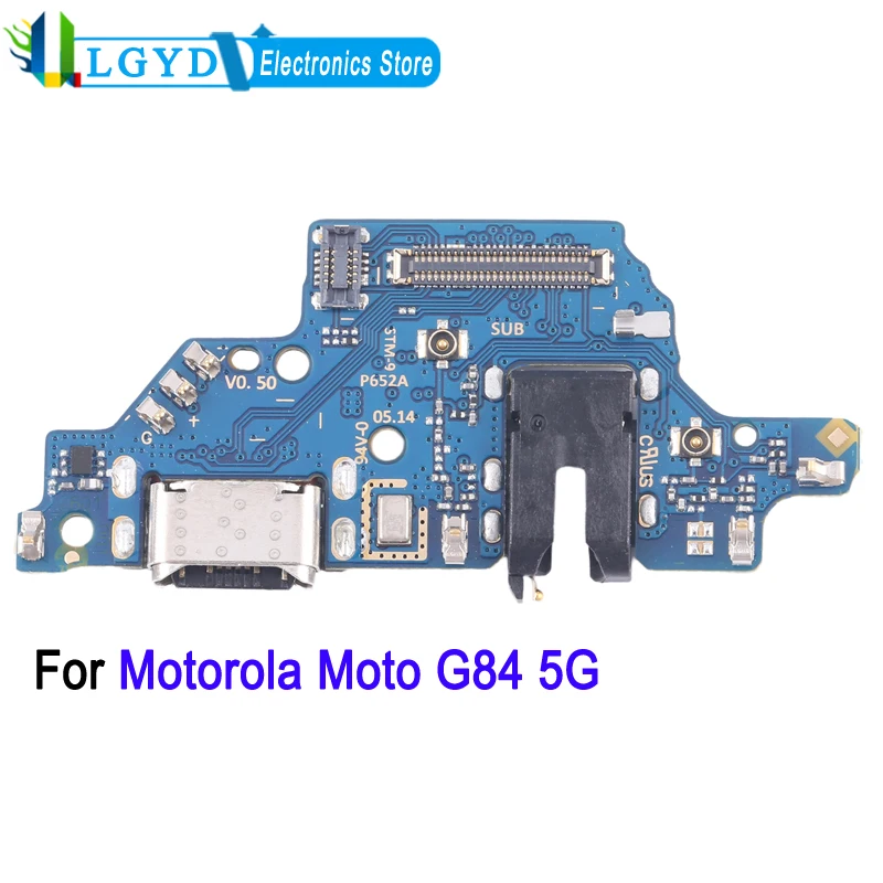 Placa de puerto de carga OEM para Motorola Moto G84 5G, pieza de repuesto de placa de base de carga USB