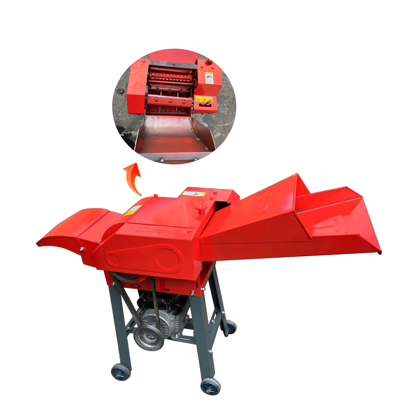 Farm Use 1ton/h Chaff Cutter Machine Animal Feed Grass Chopper Machine Mini Chopper