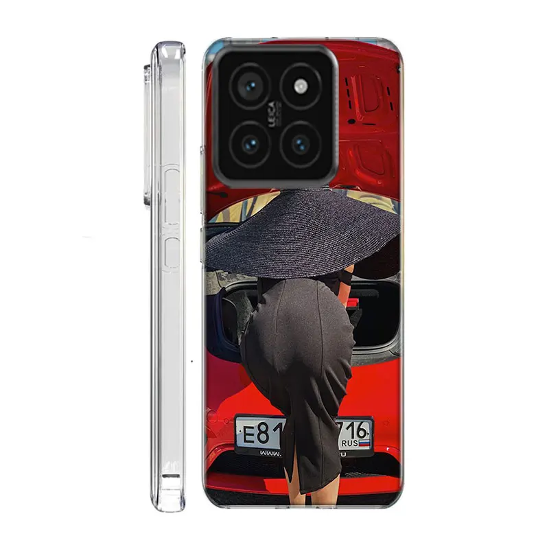 Beetle Car Sexy Beauty Car Maintenance Clear Phone Case For Xiaomi Poco F6 F5 Pro F3 X5 X4 NFC F4 X3 GT M5 M5S M4 M3 Pro F2 F1 C