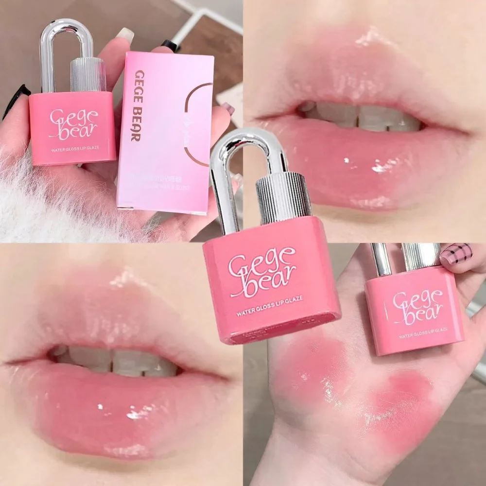

Lock Shaped Design Glow Lock Jelly Tint High Shine Hydrating Glow Jelly Tint Lipstick Long Lasting Color Moisturizing