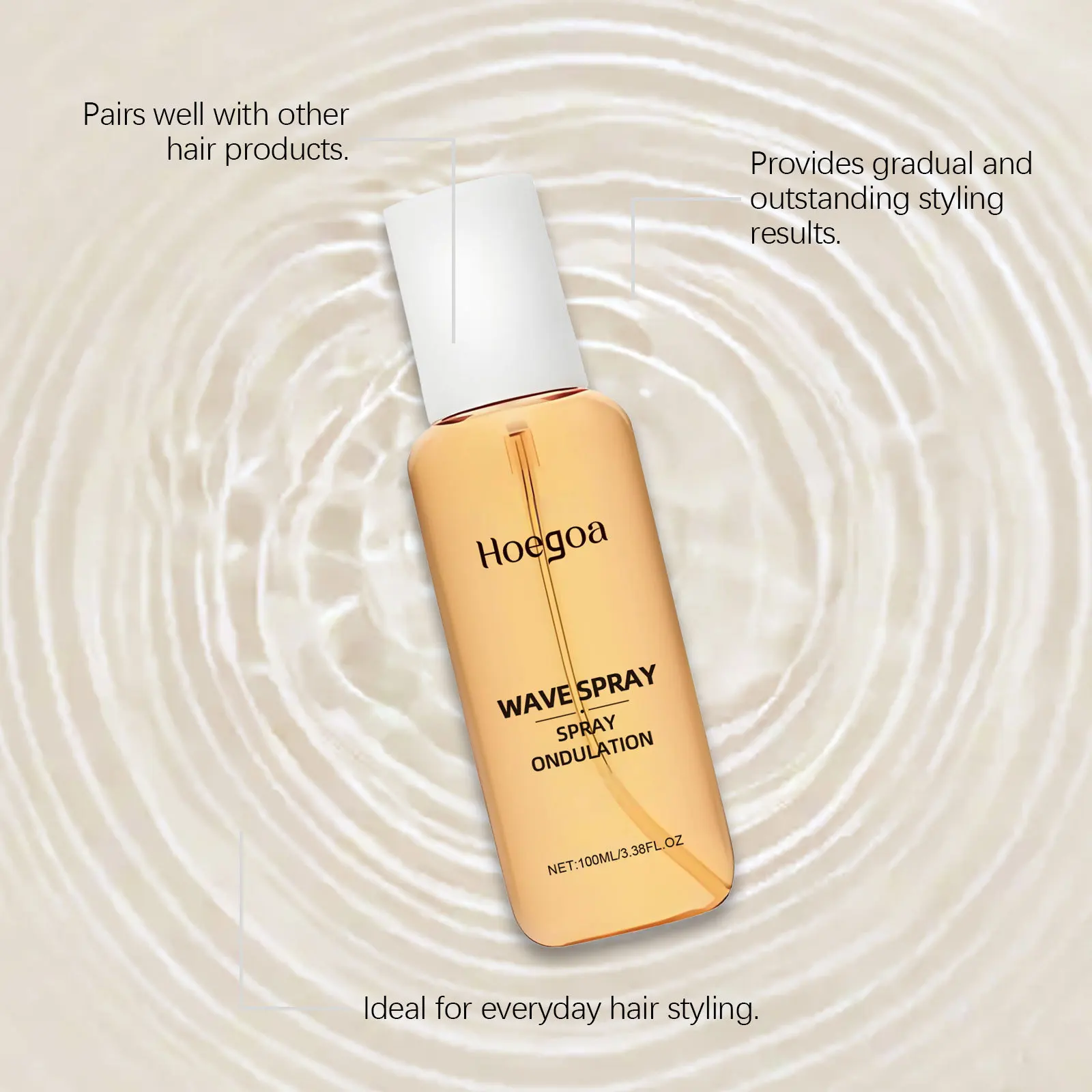 Curly Hair Setting Spray Long‑Lasting Curl Lock Anti‑Frizz Fluffy Volumizing Styling Mist Non‑Greasy Quick Dry Hair Care