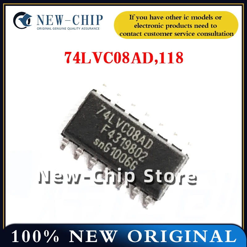 

20PCS-1000PCS/LOT 74LVC08AD,118 SOIC-14 Four-way 2-input logic chip with door patch New Original 74LVC08