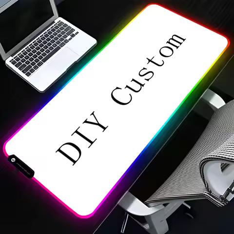 Custom RGB Mousepad Laptop LED Keyboard Gaming Mouse Pad Luminous Backlit Desk Mat Cool Large Mouse Mat PC Office Table Carpet