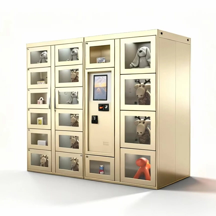 

C Managed Touch Screen Vending Locker for Auto Restock and Easy Sanitization in Public Areas