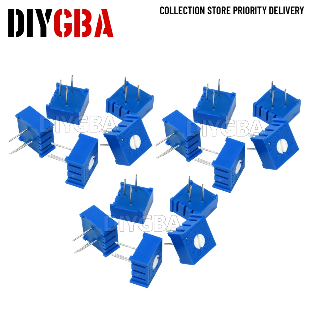 

10 шт. 3386P 100 200 500 Ом 1K 2K 5K 10K 20K 50K 100K 200K 500K 1M Ом 3386 потенциометр прецизионное регулируемое сопротивление DNIGEF