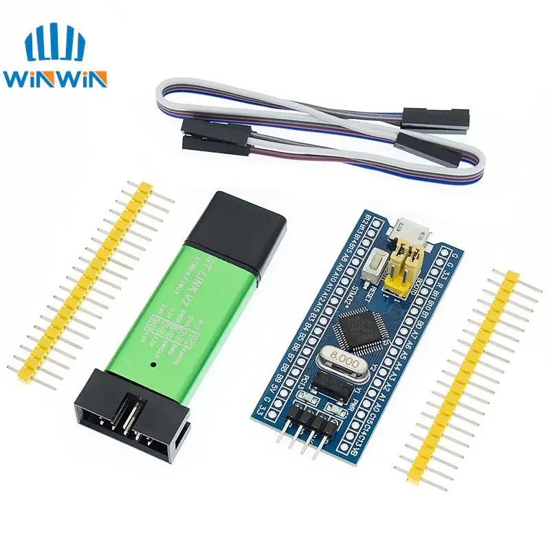 الأصلي STM32F103C6T6 STM32F103C8T6 ARM STM32 الحد الأدنى لوحة تطوير النظام وحدة لاردوينو ST-Link V2 Mini STM8 #2