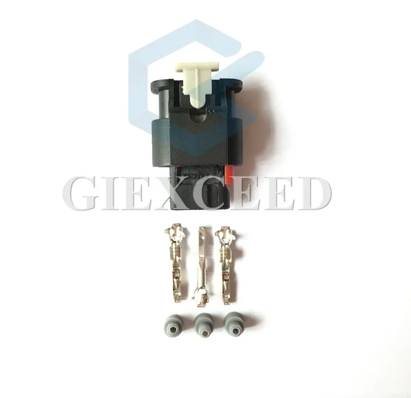 2 Sets Tyco Amp 3 Pin 1-1670917-5 Car Reversing Radar Probe Socket Connector AC Assembly For Ford Land Rover Range Rover Laguar