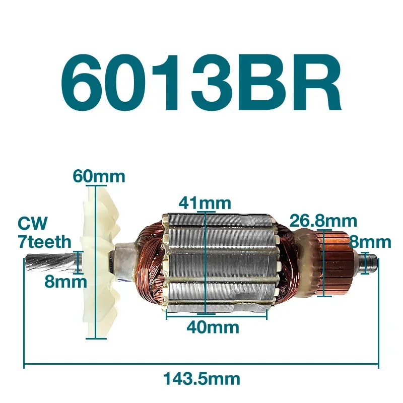 

6013BR статор арматуры для Makita 6013BR, ручная дрель, якорь, фотоэлемент, запчасти для катушки статора