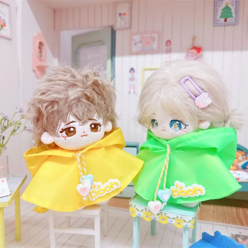 

10cm Cute Yellow Green Raincoat Doll Clothes Mini Idol Soft Cotton Doll DIY Clothes Accessory for Girls Fans Collection Gifts