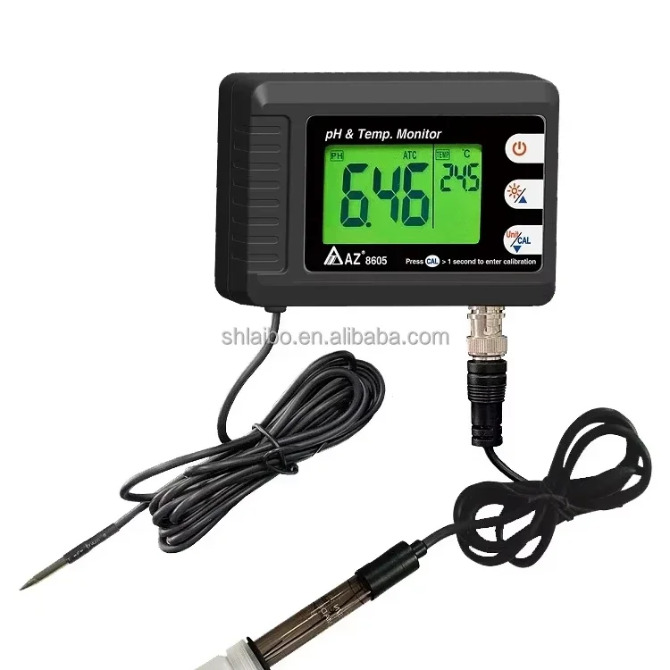 NEW Low Price Aquarium Test Kit AZ8605 Wall Mounted pH Monitor with Data Logger Hydroponic Controller for Water Analysis