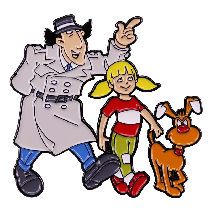 MINISO Inspector Gadget Cosplay Costume Metal Badge Pin Alloy Brooch Accessories Props