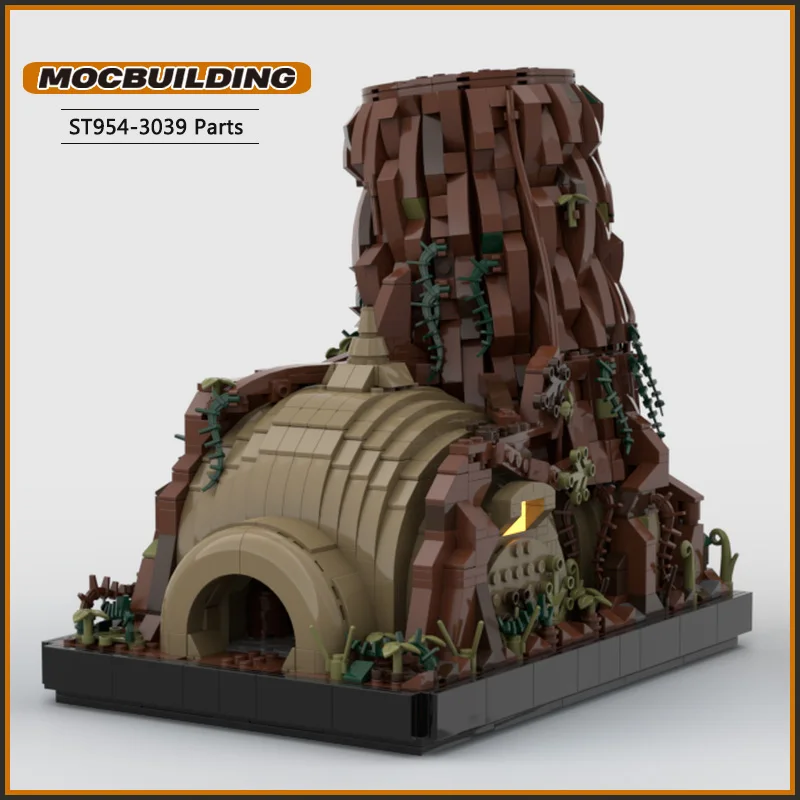 UCS ฉากภาพยนตร์ที่มีชื่อเสียง Master's Hut House Undisturbed MOC Building Blocks คอลเลกชัน DIY ASSEMBLY เทคโนโลยีอิฐของเล่นของขวัญ