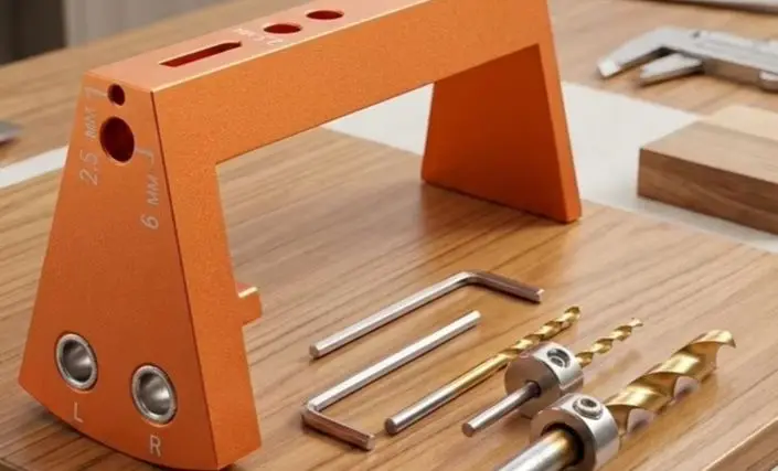 For Undermount Drawer Slides Drill Guide Kit 15 Degree Angle Jig With Bits For Woodworking Cabinet Installation Tool
