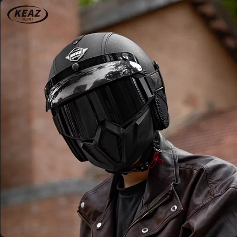 DOT ECE Open Face Helmet Dark Anti-Fog Visor with Advanced Ventilation Modern Safety Maximize Airflow Great Ventilation