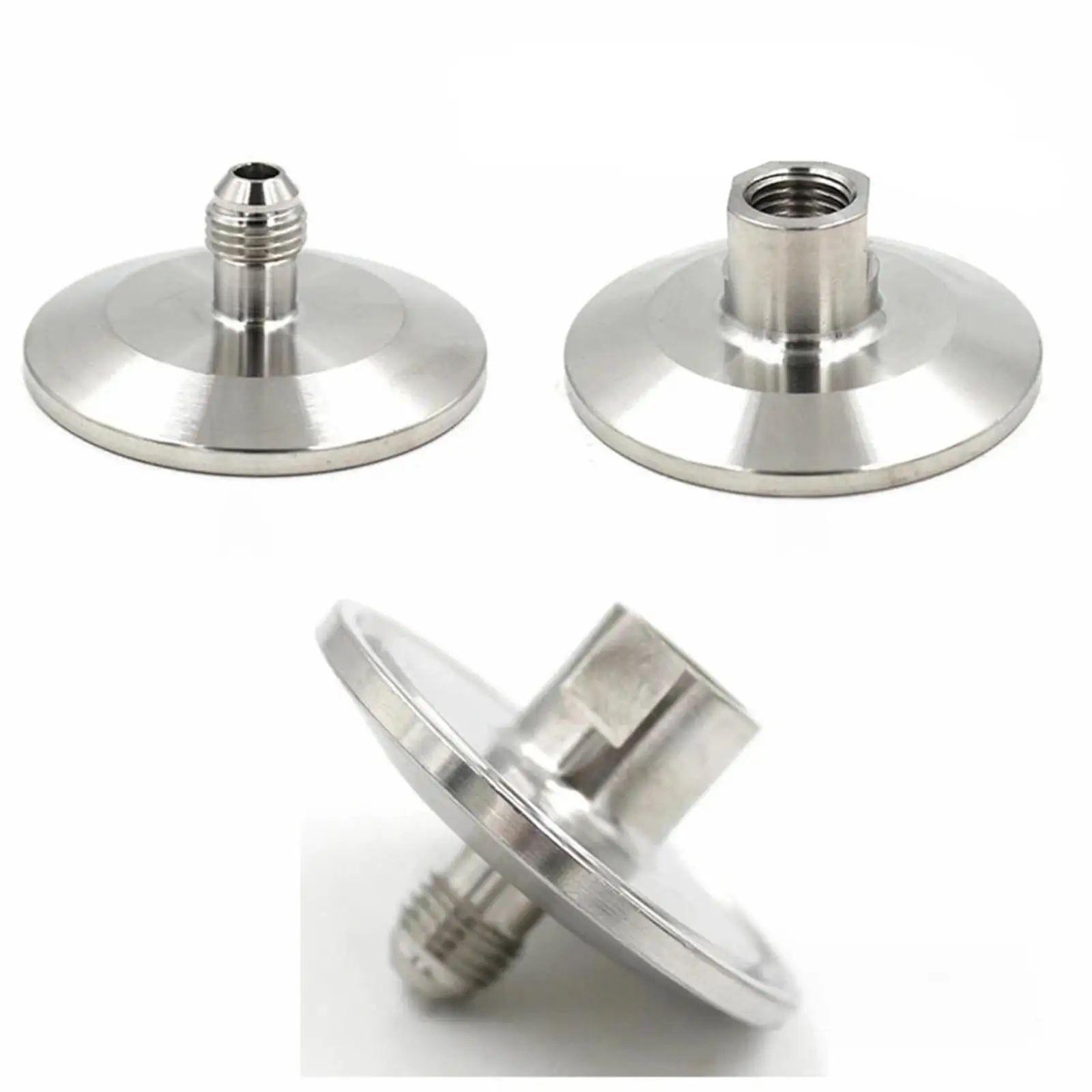 Brewer Hardware Triclamp Flaring Fitting Stainless Steel 1 4 Threaded Quick Coupling for Pipe System