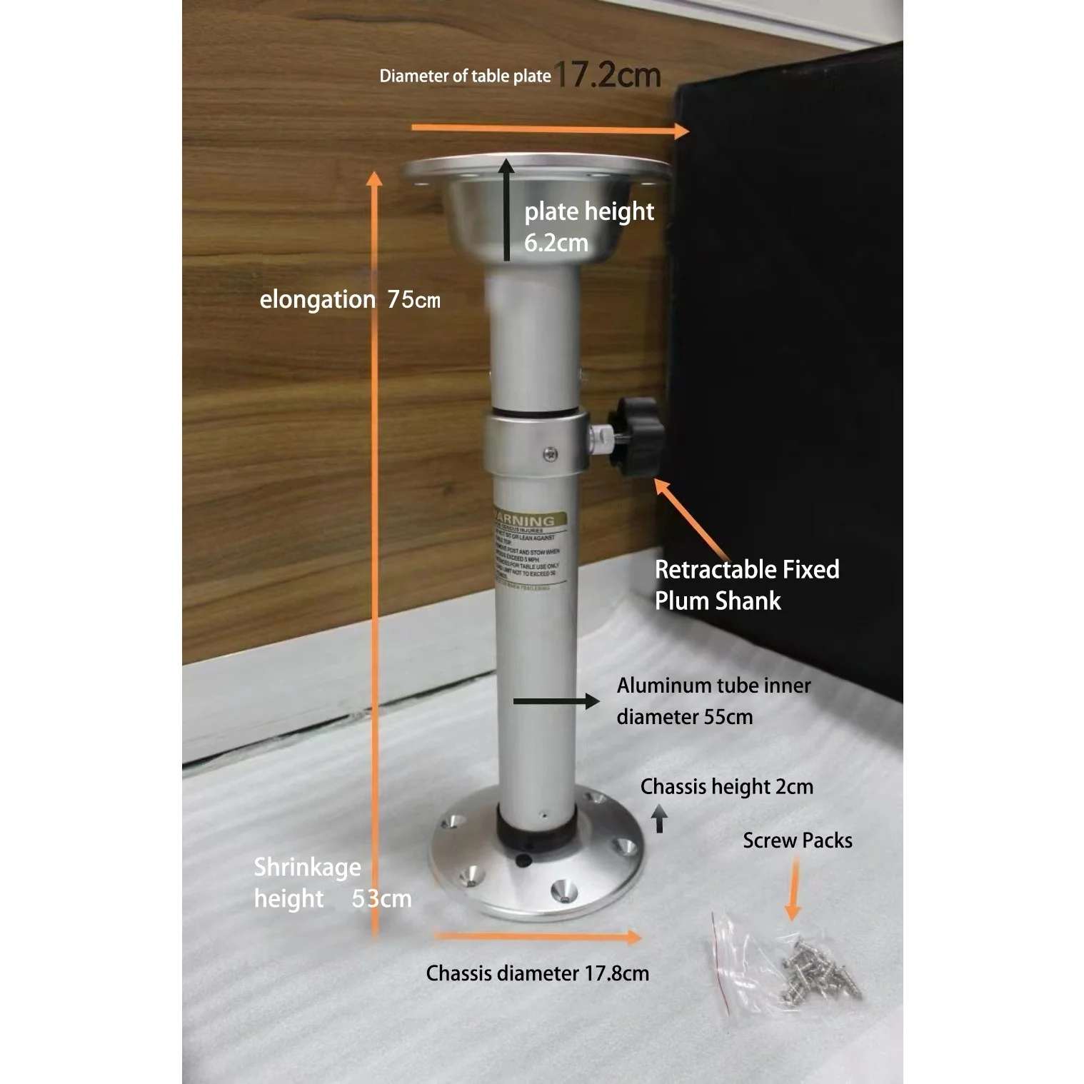 

Hot Accessories Adjustable Rear Table Leg Table Support Movable Fifting Table Bracket For Vito RV Mpv Business Car