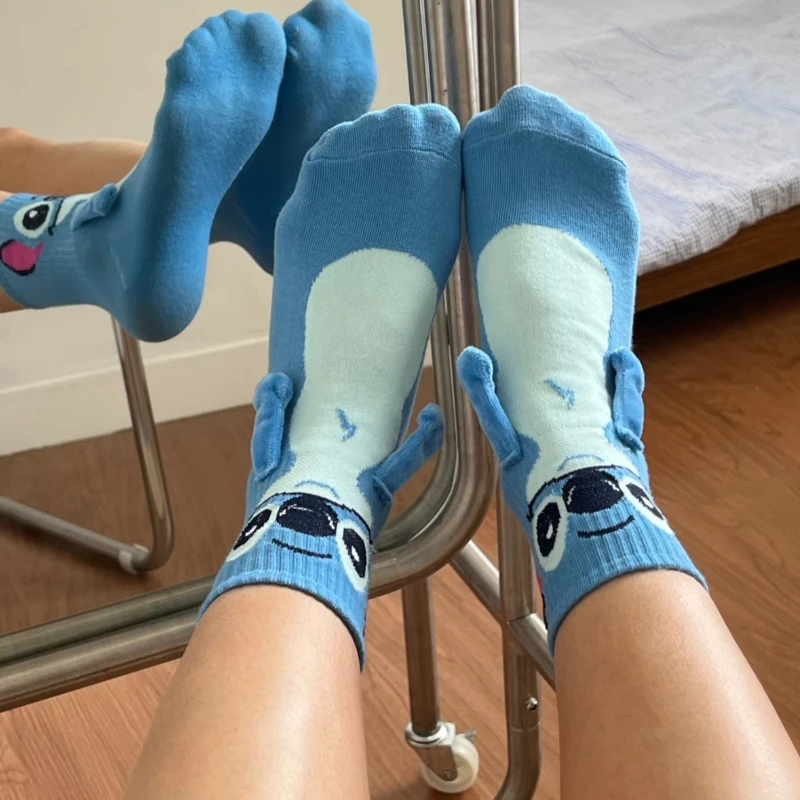 ديزني غرزة المغناطيس اليد في اليد جورب الكرتون متعة الأزياء لينة مريحة الإبداعية الكبار الأطفال عيد الميلاد تخزين لعبة هدية #3