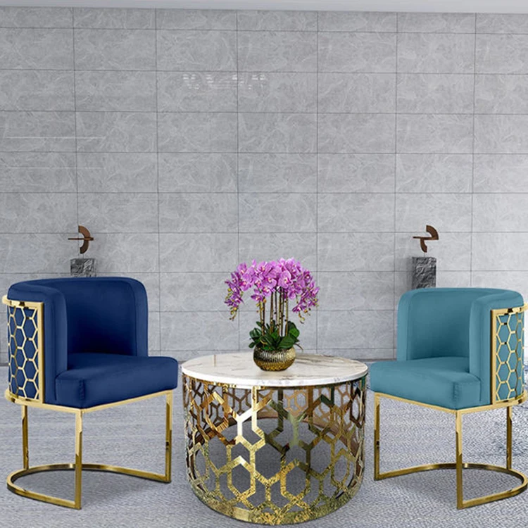 سعر المصنع بالجملة مطعم مقهى الأثاث مطعم الذهب معدن المخملية الوردي كرسي طعام غير رسمي #3