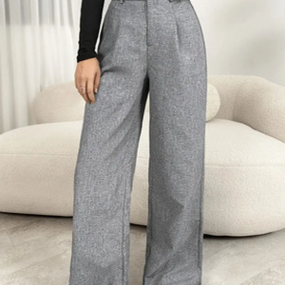 High High Waisted Straight Wide Leg Pants Women Elegant Suit Trousers Business Office Formal Wear Casual Comfortable Long Bottoms - Aliexpress Deal