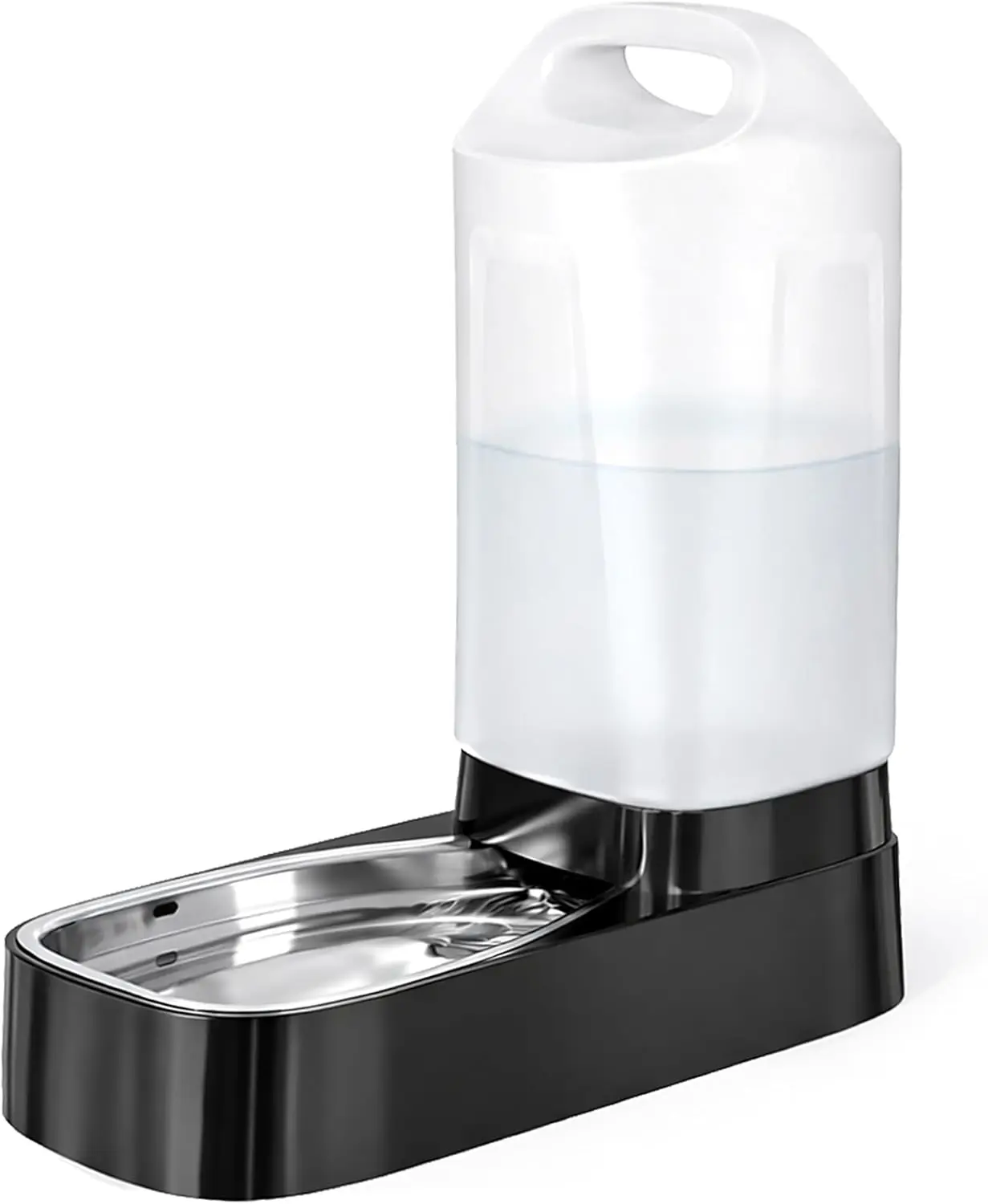 

2.4 Gallon Gravity Pet Water Dispenser with Stainless Steel Bowl, Auto Feeder for Large Dogs & Cats