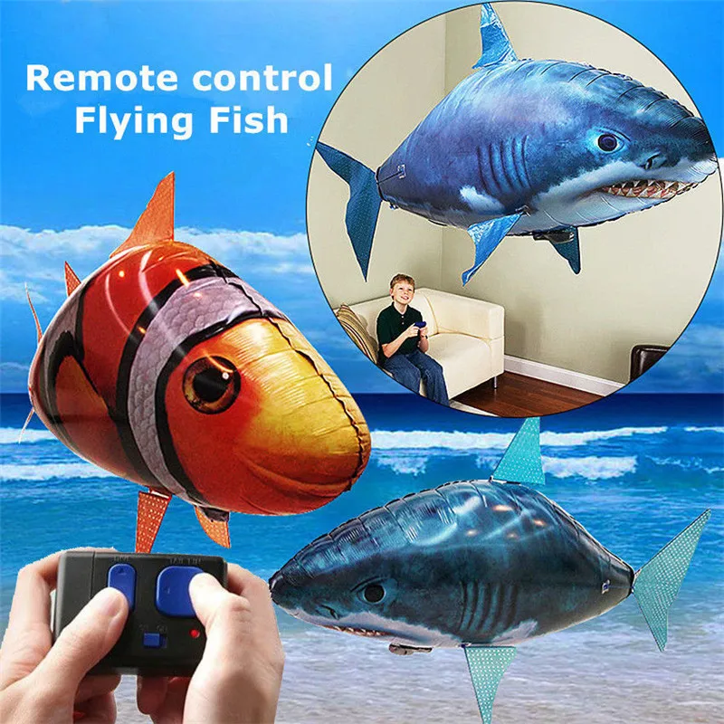 2023 Remote Control Shark Balloons Inflatable Flying Shark Helium Balloon For Boys And Girls Birthday Gift Hot