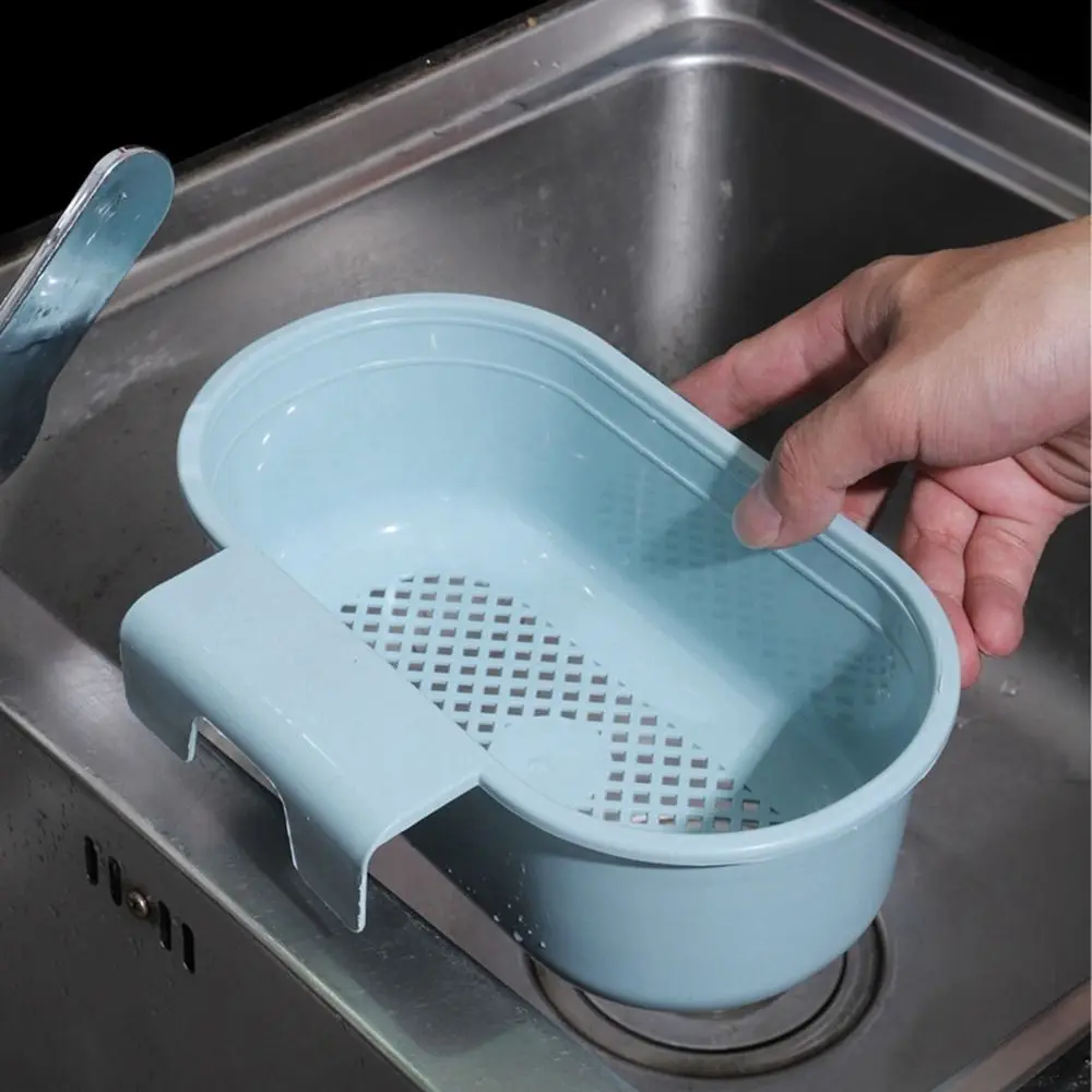 

3 Colors Sink Drain Basket Plastic Anti-clogging Leftover Sink Multifunctional Hanging Sink Food Catcher Household