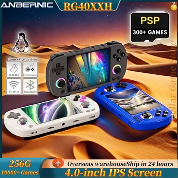 ANBERNIC RG40XX H Retro Handheld Game Console Video Player 4.0 inch IPS Screen Linux 5G WIFI Bluetooth 256G 300+ PSP Games Gift