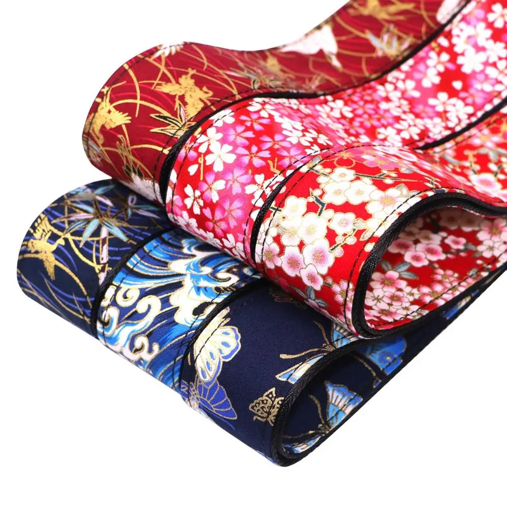 

Vintage Guitar Strap Cherry Blossom Embroidered Print Electric Guitar Belts Red Crowned Crane Ethnic Style Guitar Shoulder Belt