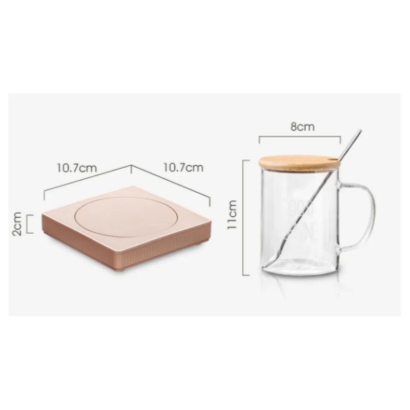 European American plug Cup Heater Drink Warmer Coaster 55 Degrees Thermostat Heating Beverage Mugs Mat for Milk Coffee Tea