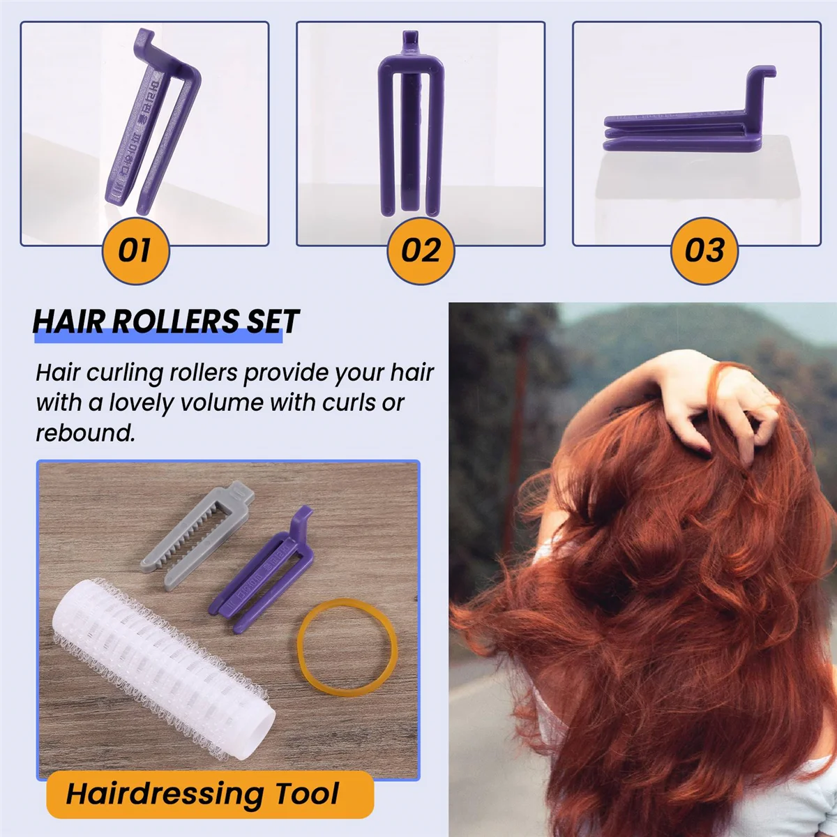 At17 tamanho pequeno 24 pçs/set salão de beleza náilon gancho & loop rolos de cabelo conjunto raiz permanente hastes barras rolos com clipes & elásticos