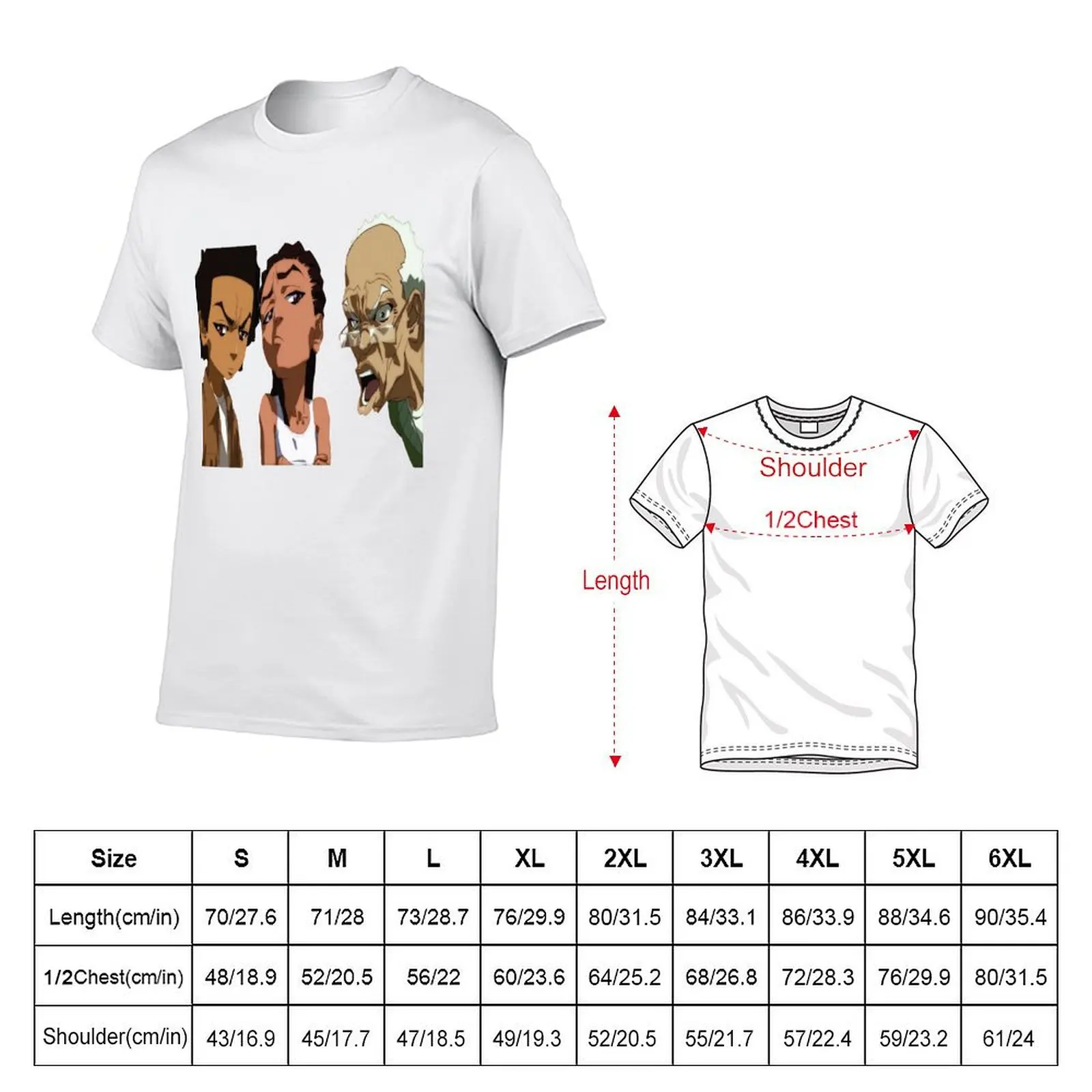 The Boondocks Huey T-Shirt Water Resistant Casual T-Shirt