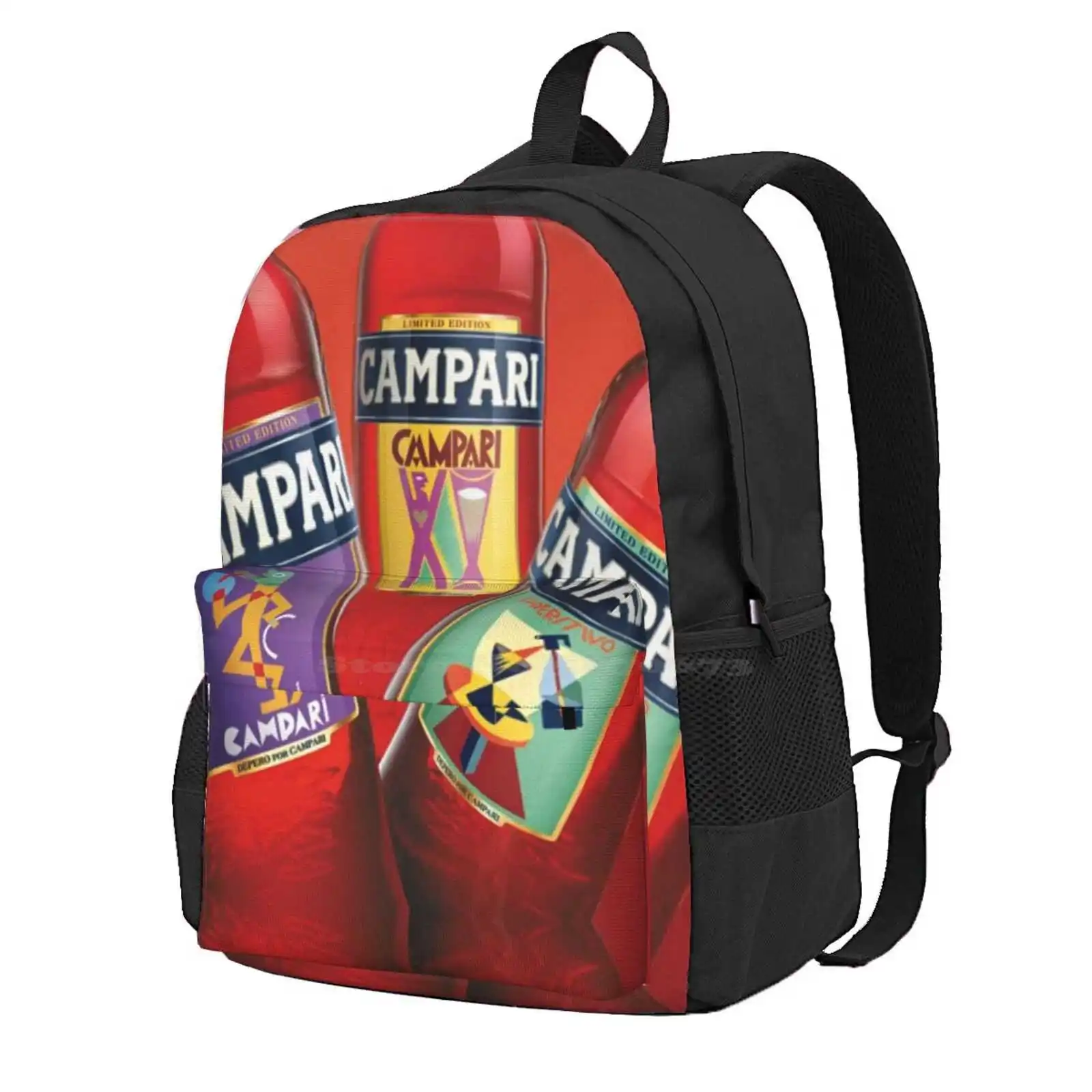 

2015 Campari Hot Sale Schoolbag Backpack Fashion Bags Red Passion Campari Vintage Drink Summer Retro Girl Trend