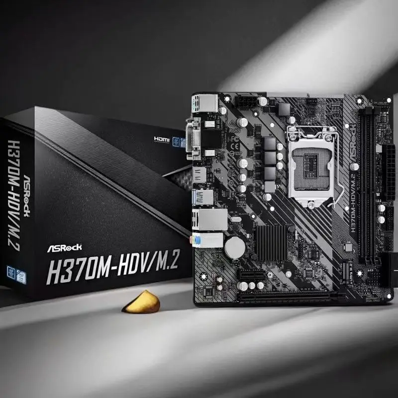 

Материнская плата для настольных игр ASRock H370M- HDV M.2 поддерживает процессор Intel 6-го, 7-го, 8-го и 9-го поколения.