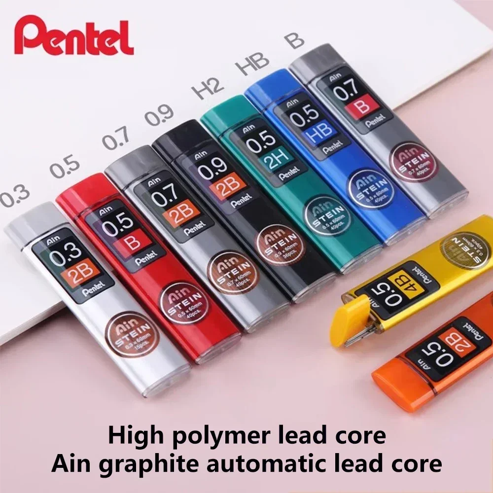 1 Box Japan Pentel Lead Refill C275 Mechanical Pencil Refill HB/2B/H STEIN 0.3/0.5/0.7/0.9mm School Acsesories School Stationery