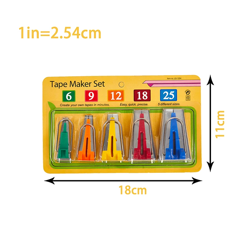 Zestaw do robienia taśma diagonalna 5 rozmiar 6mm 12mm 18mm 25mm taśma diagonalna akcesoria do szycia