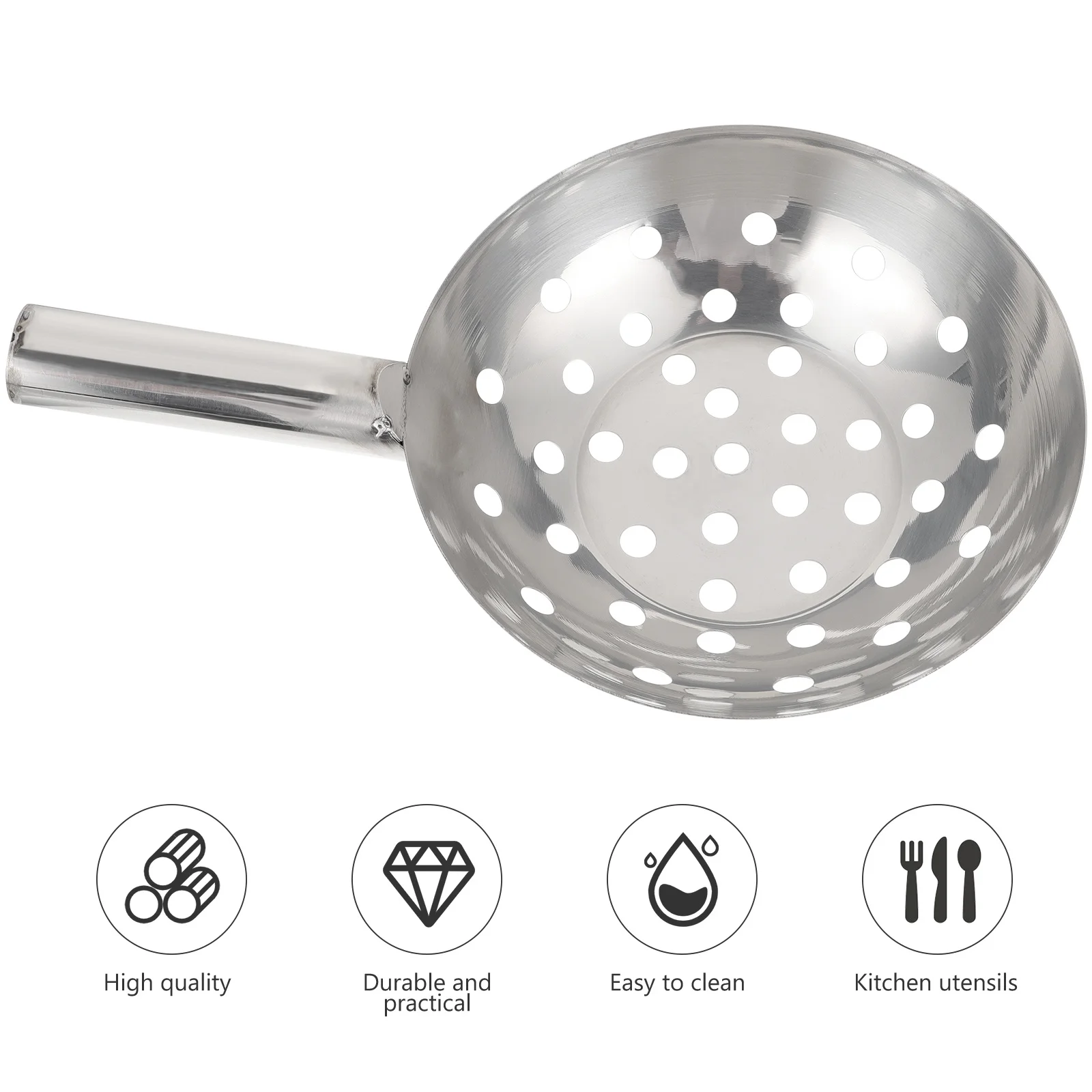 

1Pcs Stainless Steel Strainer Ladle Rustproof Kitchen Mesh Colander Food Filter for Hot Pot Seafood Dumplings Cooking