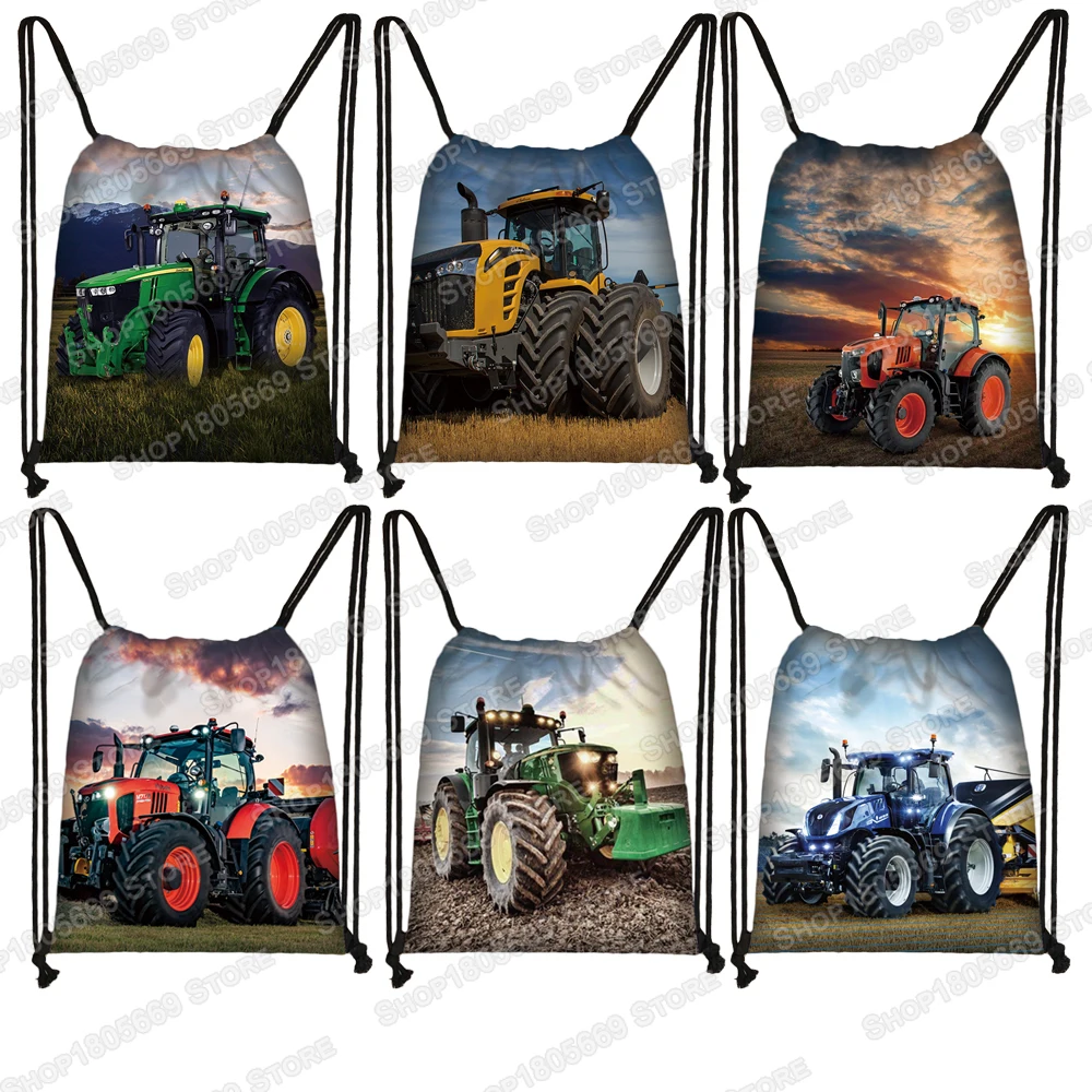 

Рюкзак для мальчиков и девочек-подростков, с принтом в виде сельского хозяйства, на шнурке, для путешествий, сумка для обуви