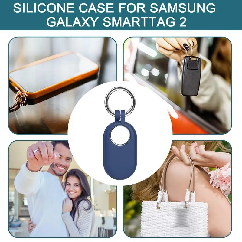 Penutup silikon untuk Galaxyy Smarttag2 casing pelindung penutup kulit gantungan kunci tahan benturan tempat Tag pintar penutup tebal