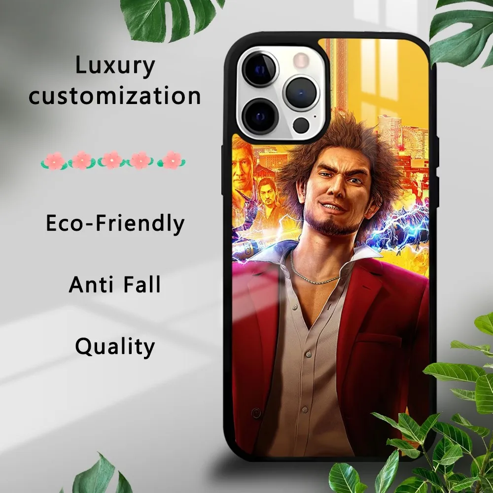 

Y-Yakuza L-Like A Dragon Game Phone Case For iPhone 16 15 14 13 12 11 Pro Xs Max Mini Plus Celulares Hard Funda