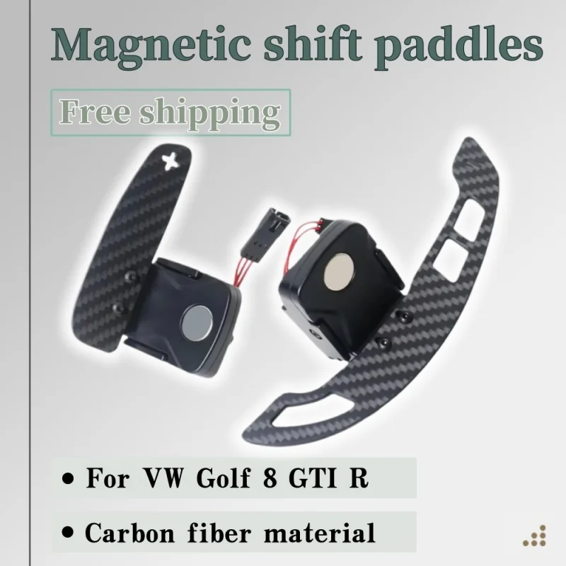Custom Carbon Fiber Magnetic Shift Paddles For Volkswagen Golf 8 GTI R Steering Wheel Car Part Lossless Installation