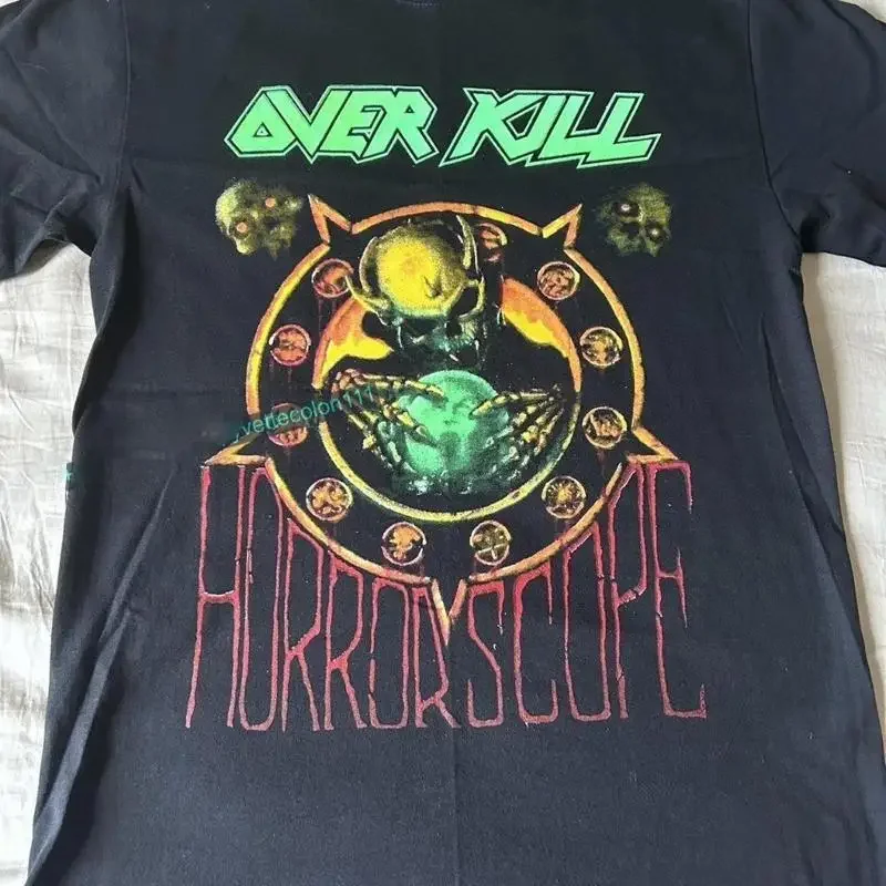 OverKill Band Horrorscope  Black T Shirt NZ312