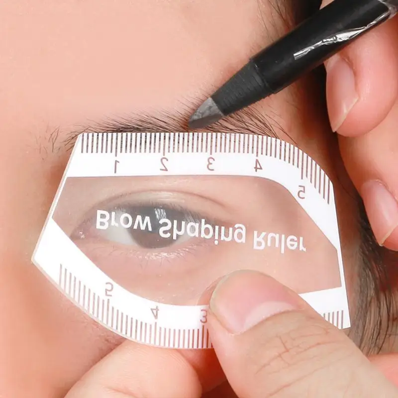 1 pz righello per mappatura sopracciglia righello per modellare le sopracciglia 1 minuto disegno rapido design per sopracciglia strumento facile microblading trucco permanente stencil
