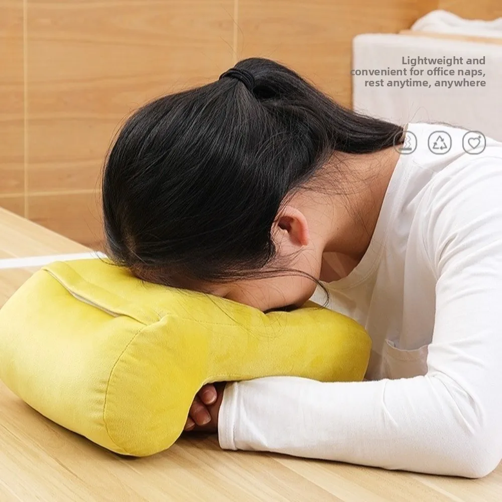 Breathable Nap Pillow Multifunctional Ergonomic Waist Protection Pillow Hollow Design Washable Hugging Pillow for Travel Use