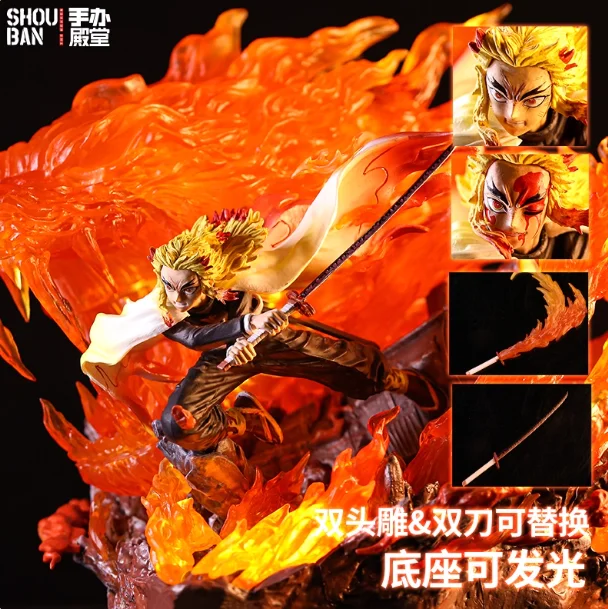 ฟิกเกอร์ดาบพิฆาตอสูร อากัตสึมะ เซ็นอิตสึ และ โคโจ ชิโนบุ รุ่น GK เร็นโงคุ เคียวจูโร่ ของสะสม ตกแต่งโต๊ะทำงาน