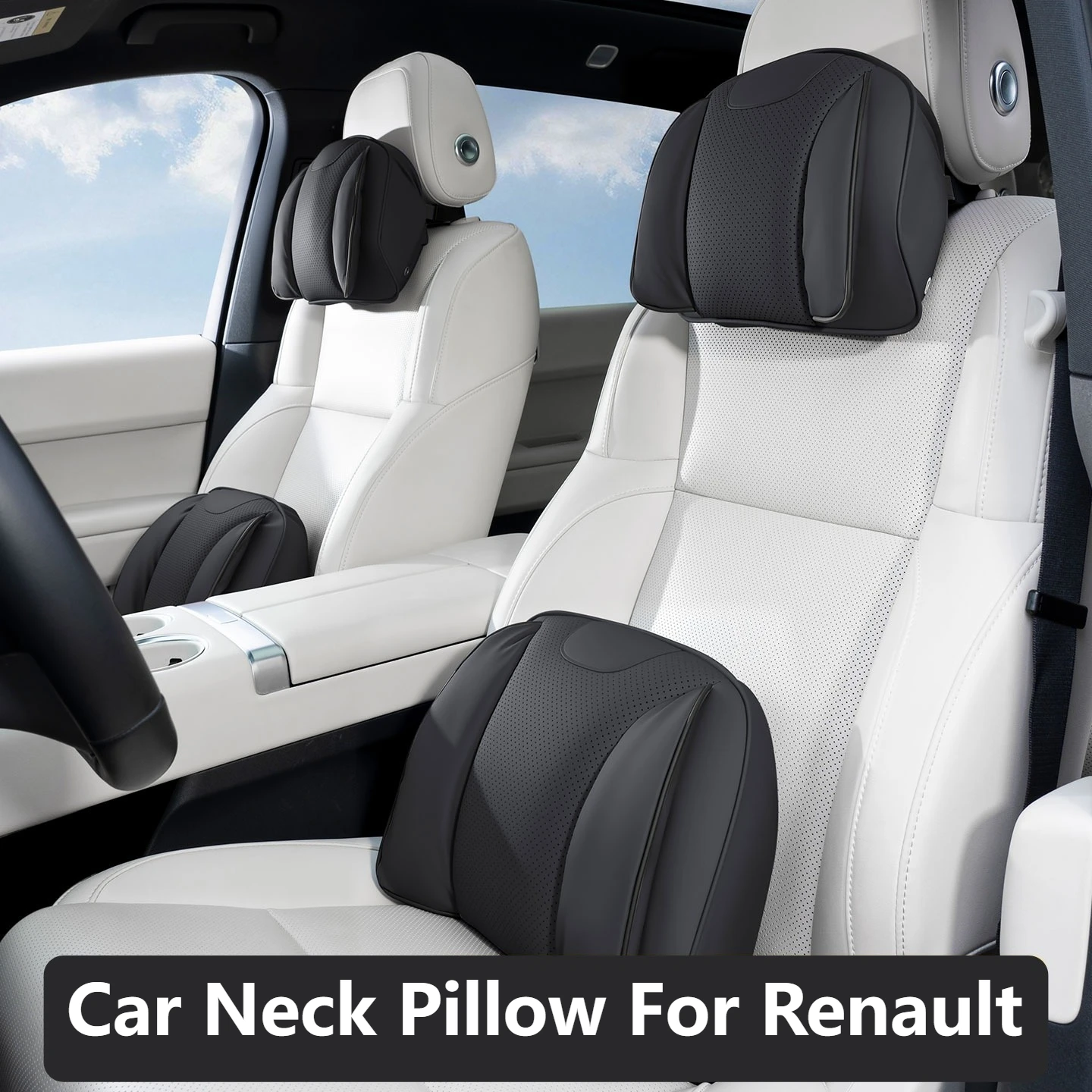 For Renault Car Headrest Pillow Neck Pillow Premium Quality Soft Support Fit Clio Captur Arkana Austral Megane Scenic Kadjar